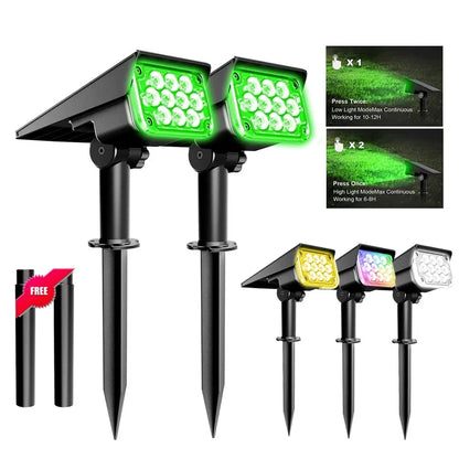 Gefolly Adjustable LED Durable Solar Garden Spot Lights