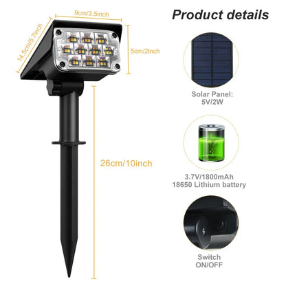 Gefolly Adjustable LED Durable Solar Garden Spot Lights