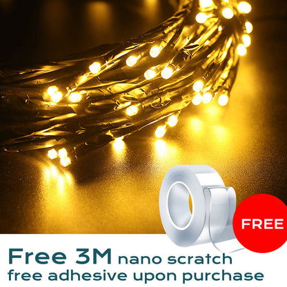 Gefolly Magic Rattan Branch Lights for Home Decoration, Christmas Decoration, Flexible DIY Indoor Artificial Plant Branches, 144 LED Vines for Wall, Bedroom, Living Room Decoration (Comes with 1 roll of transparent double-sided tape)