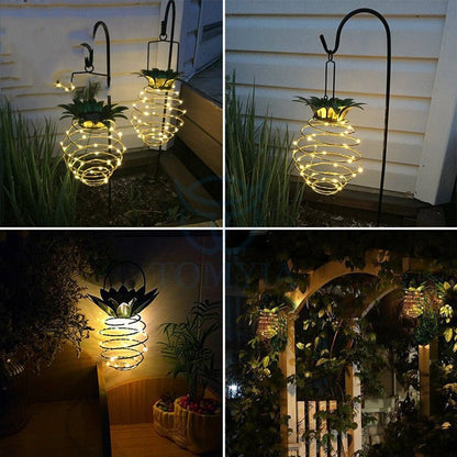 Gefolly Pineapple LED Solar Garden Lawn Lights