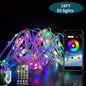 Gefolly LED Fairy Lights USB-powered Smart Christmas Fairy String Lights Bluetooth APP Remote Control with music synchronization,DIY Color-changing Rainbow Fairy Lights,LED Festival Decoration String Lights(16Ft 50 Lights and 33Ft 100 Lights Optional)