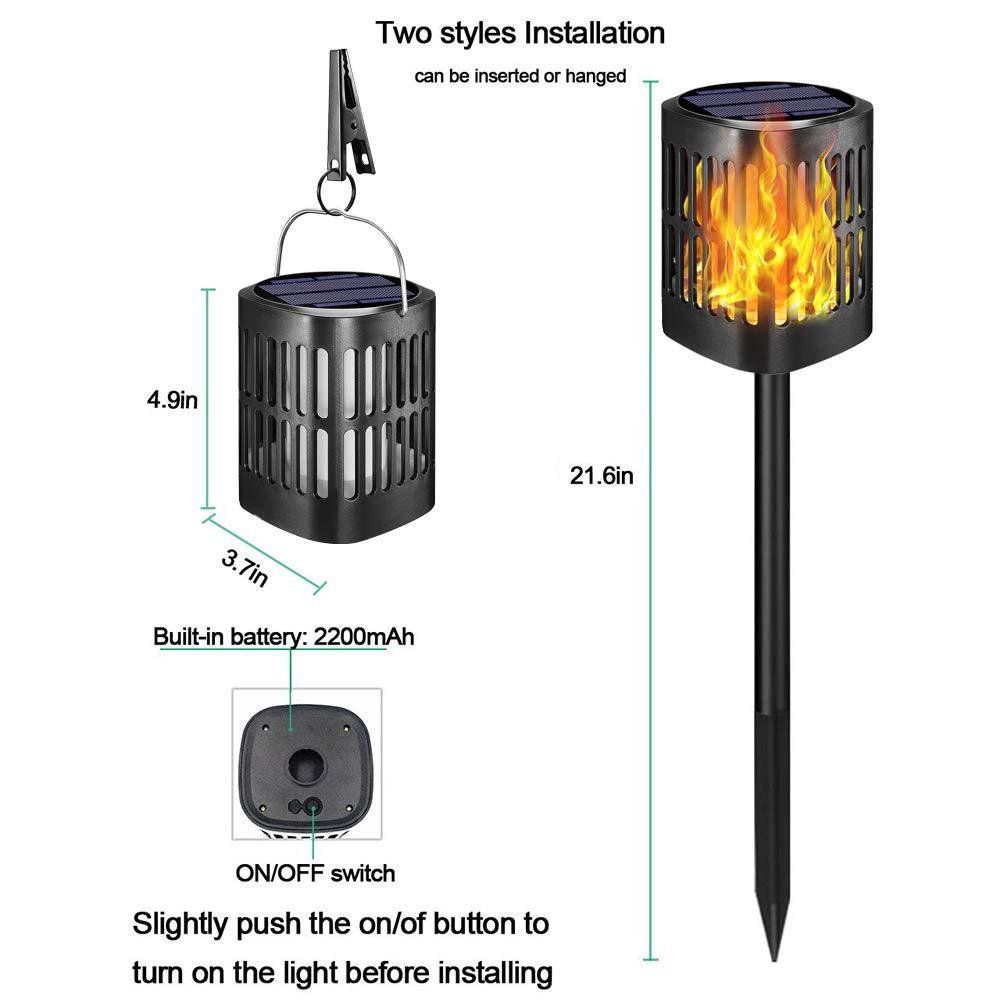 Gefolly Solar-LED-Flammenlaterne 