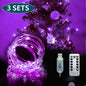 Gefolly 3 Pack 33ft 100 LED Fairy Lights Battery or USB powered String Lights with 8 Modes Remote Control Timer. Twinkle Firefly Lights for Bedroom, Garden, Easter, Party, and Christmas Indoor and Outdoor Decorations (Multi-Colored)