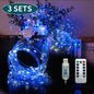 Gefolly 3 Pack 33ft 100 LED Fairy Lights Battery or USB powered String Lights with 8 Modes Remote Control Timer. Twinkle Firefly Lights for Bedroom, Garden, Easter, Party, and Christmas Indoor and Outdoor Decorations (Multi-Colored)