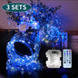 Gefolly 3 Pack 33ft 100 LED Fairy Lights Battery or USB powered String Lights with 8 Modes Remote Control Timer. Twinkle Firefly Lights for Bedroom, Garden, Easter, Party, and Christmas Indoor and Outdoor Decorations (Multi-Colored)