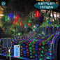 Gefolly LED Outdoor Mesh Lights, Christmas Lights Solar Powered 8 Modes with Remote Control. Shrub Tree Wrap Decoration, Fairy Twinkling String Lights, Waterproof Mesh Lights for Party, Garden,