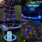 Gefolly LED Outdoor Waterproof Rope Lights, Solar Tube Lights, Fairy Lights 39ft 100 LEDs/72ft 200 LEDs 8 Modes, Used for Deck, Yard, Swimming Pool, Camping, Bedroom Decoration, Landscape Lighting, etc. (Warm White and Multi-color Optional).