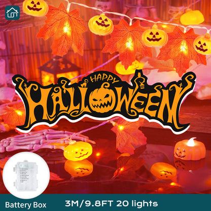 Gefolly Halloween Decoration String Lights, different styles of Halloween Decoration String Lights, with lightning and constant lights to create a mysterious and phantom atmosphere, suitable for courtyards, gardens, doors, and Halloween decorations