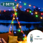 Gefolly 2 Pack 100 LED Star String Lights 33 FT Fairy Christmas Lights Battery or USB Operated for Indoor & Outdoor, Party, Wedding, and Holiday Decorations. Warm White, Cool White, Multicolor 3-Color Optional