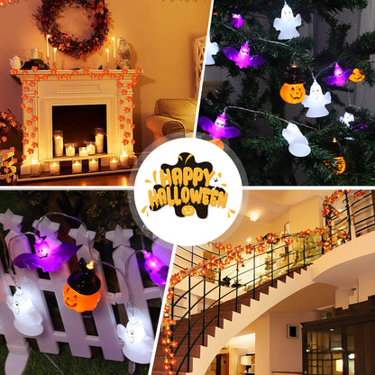 Gefolly Halloween Decoration String Lights, different styles of Halloween Decoration String Lights, with lightning and constant lights to create a mysterious and phantom atmosphere, suitable for courtyards, gardens, doors, and Halloween decorations