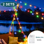 Gefolly 2 Pack 100 LED Star String Lights 33 FT Fairy Christmas Lights Battery or USB Operated for Indoor & Outdoor, Party, Wedding, and Holiday Decorations. Warm White, Cool White, Multicolor 3-Color Optional