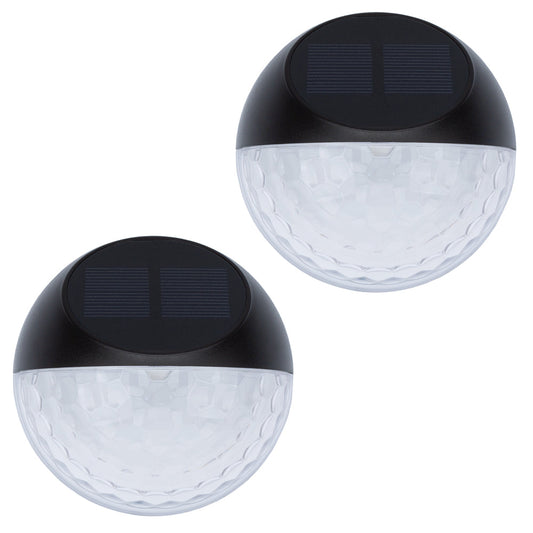 Gefolly Decorative Round Solar Wall Light 1LED - 2 Pack