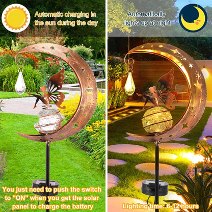 Gefolly LED Garden Moon Solar Lawn Light