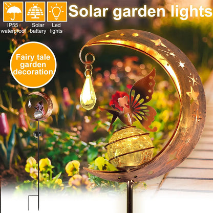 Gefolly LED Garden Moon Solar Lawn Light