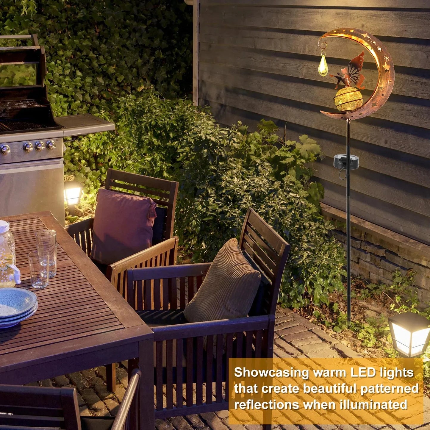 Gefolly LED Garden Moon Solar Lawn Light