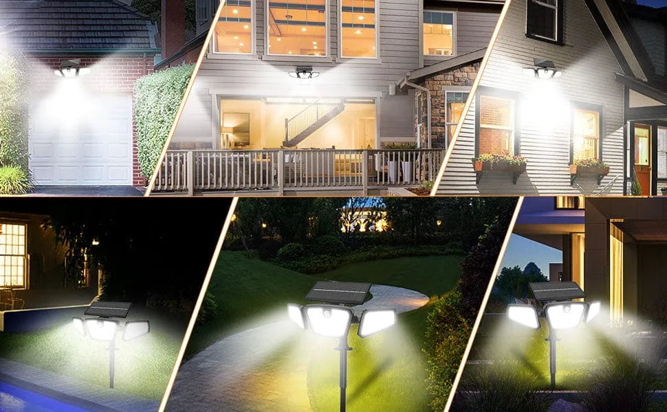 Gefolly 350 LED-Solar-Gartenleuchten mit Bewegungsmelder 