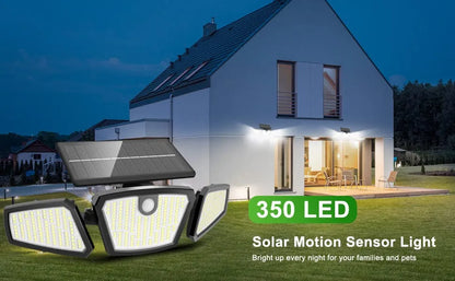 Gefolly 350 LED-Solar-Gartenleuchten mit Bewegungsmelder 