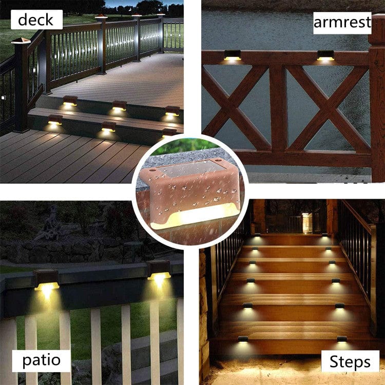 Gefolly Outdoor LED Solar Powered Waterproof Stair and Garden Light