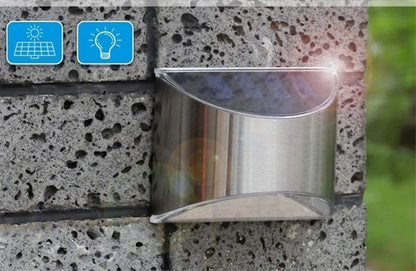 Gefolly Stainless Steel Outdoor Solar Fence Wall Light