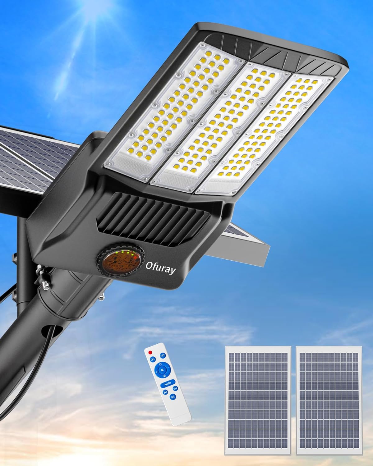 12500W Solar Street Lights Outdoor with Motion Sensor