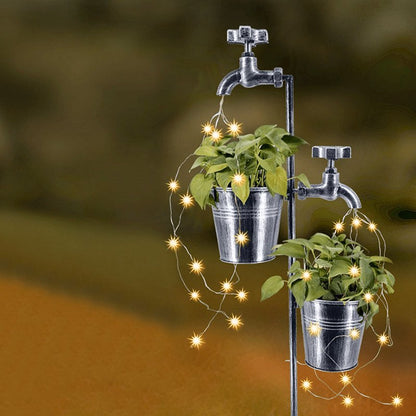 Gefolly Solar LED Garden Faucet Lawn Light