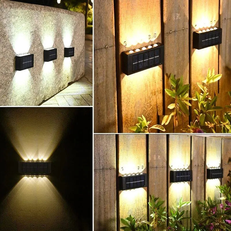 Gefolly Outdoor LED Solar Wall Fence Light