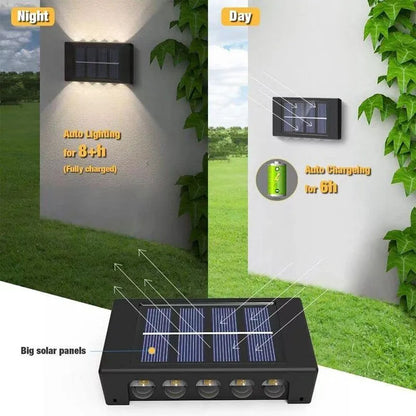 Gefolly Outdoor LED Solar Wall Fence Light