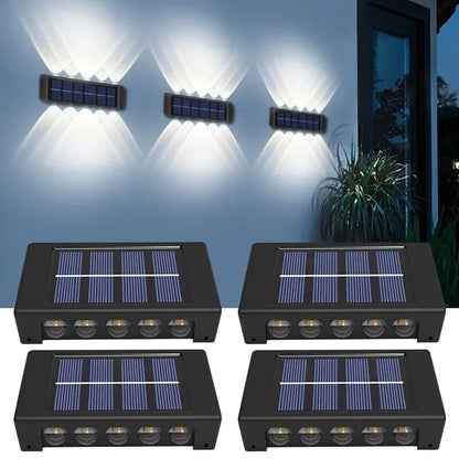 Gefolly Outdoor LED Solar Wall Fence Light