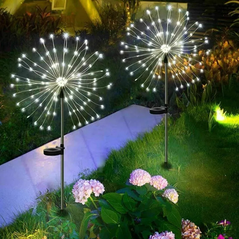 Gefolly Solar Outdoor Waterproof Yard Fireworks Light