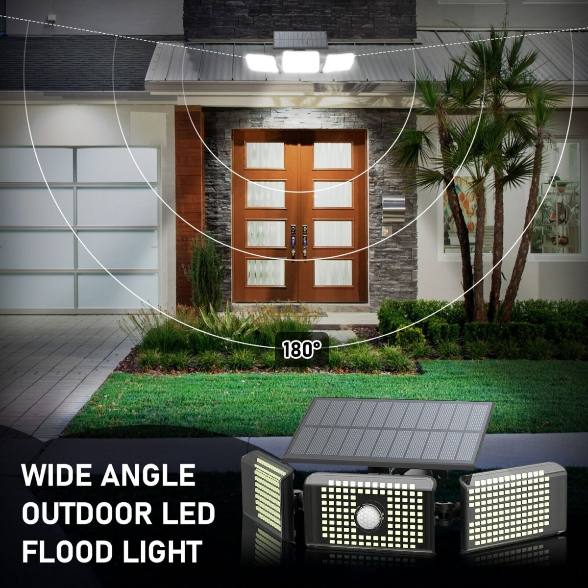 Gefolly Solar Guard Wide LED Motion Landscape Light