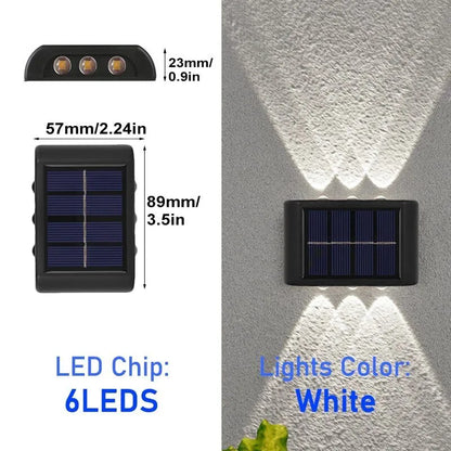 Gefolly Outdoor LED Solar Wall Fence Light